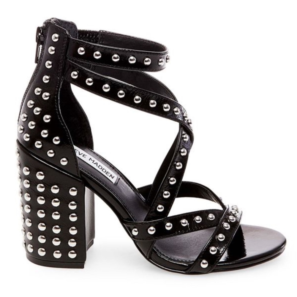 Steve Madden Black Studded Heels